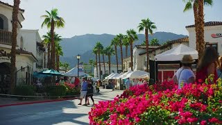 People Walk Outdoor Market Stock Video