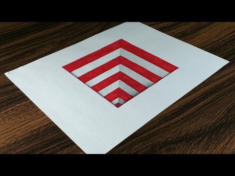 Very Easy!! How to Draw 3D Hole for Kids - 3D Trick Art on paper