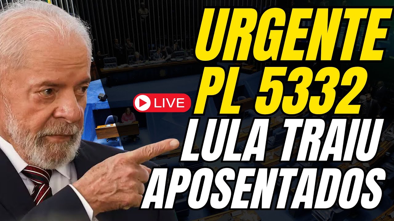 Ao Vivo 08:40 | URGENTE! PL 5332 Lula Vetou Projeto e Traiu 9 Milhões de Famílias.