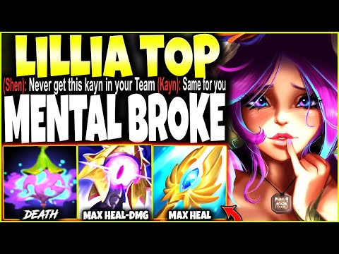 I BROKE THEIR MENTAL with Max Heal Lillia Build and did 2x THEIR DMG 🔥 LoL Top Lillia s12 Gameplay