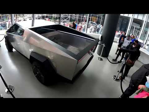 Elon Musk Tesla Cyber Truck At NYC Video Footage