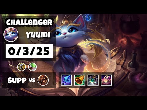 Yuumi vs Brand EU Challenger SUPPORT (0/3/25) - v11.17