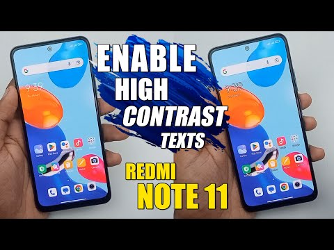 How To Enable High Contrast Text - Redmi Note 11