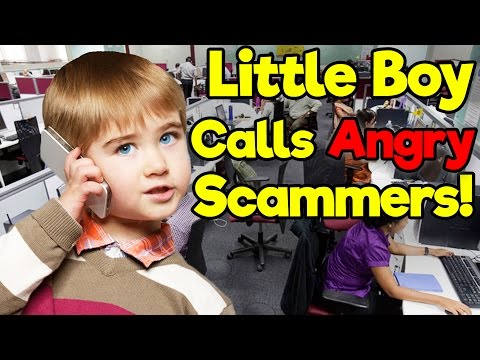 Little Boy Calls Angry Scammers! - (Microsoft Tech Support and IRS)