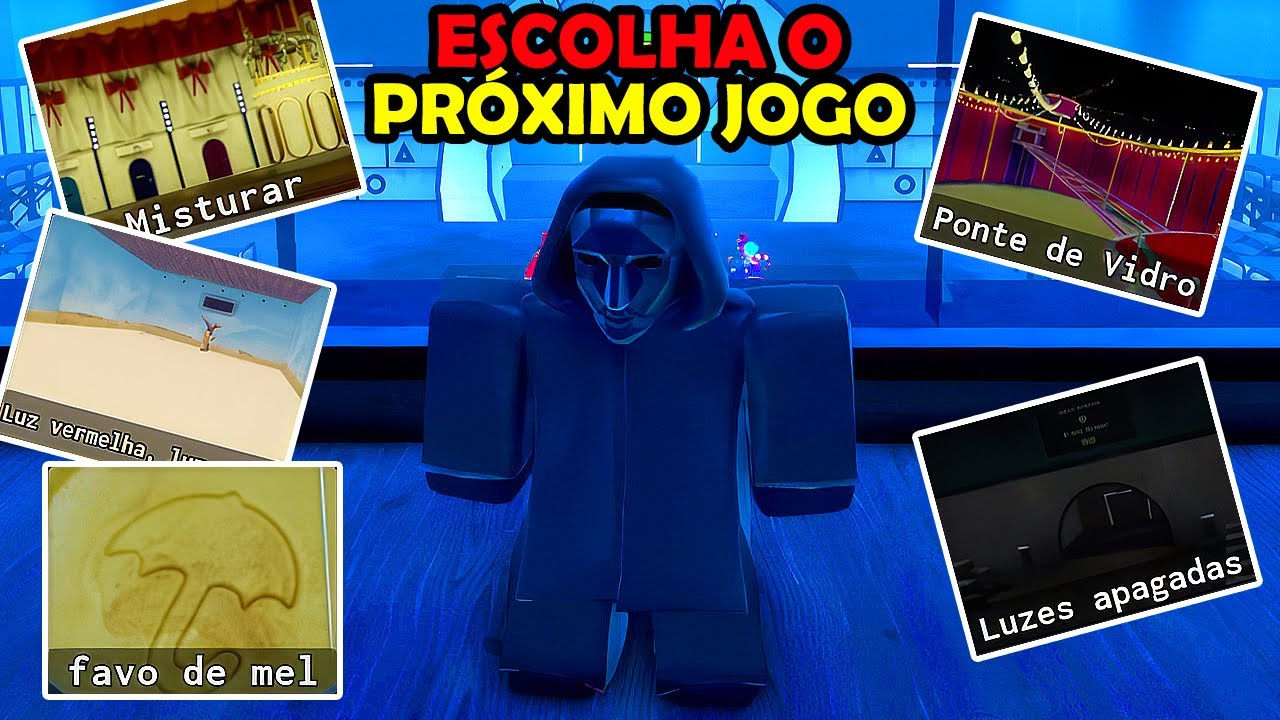 Virei o FRONTMAN LÍDER e posso ESCOLHER O PRÓXIMO JOGO no SQUID GAME no Roblox