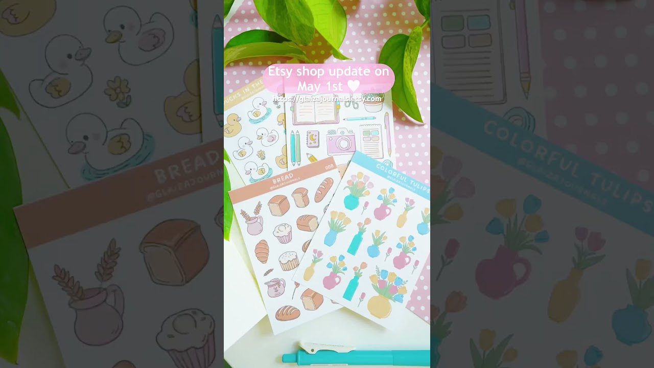 new sticker sheets and vinyl stickers in my Etsy shop ✨