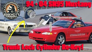 SN95 94 - 04 Mustang Trunk Lock Cylinder Re-Key to Match your ignition Key!