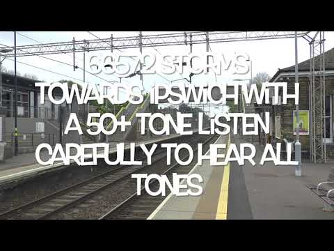 **BEST CLASS 66 HORNS EVER 50+ HORNS** Legend driver seen twice at Marks Tey 26/04/19