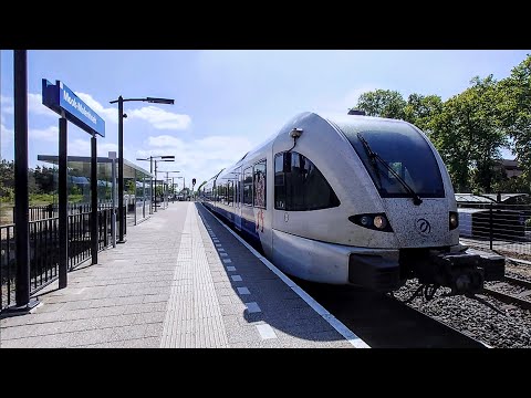 GTW-D departs one of the most scenic, still unelectrified stations of The Netherlands - Departure -