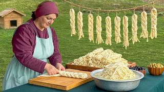 Making Smoked Braided String Cheese In Mountain Village!