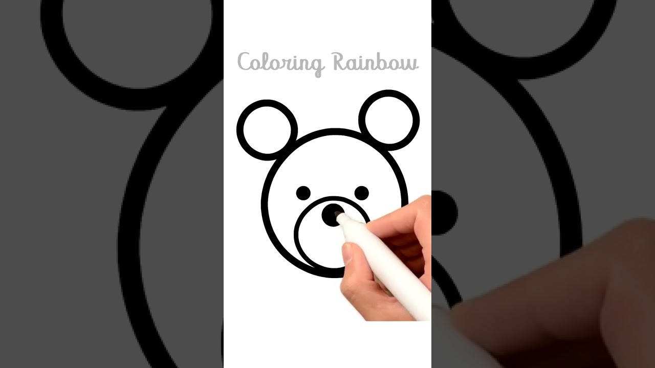 Cómo dibujar un oso de peluche #shorts #youtubeshorts #dibujaycolorear #cómodibujar #dibujosparanino