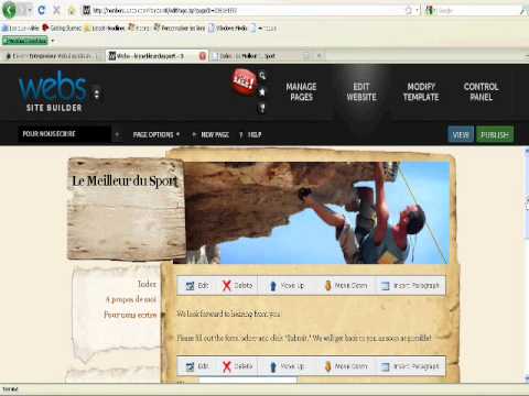 comment ouvrir un site avec iweb