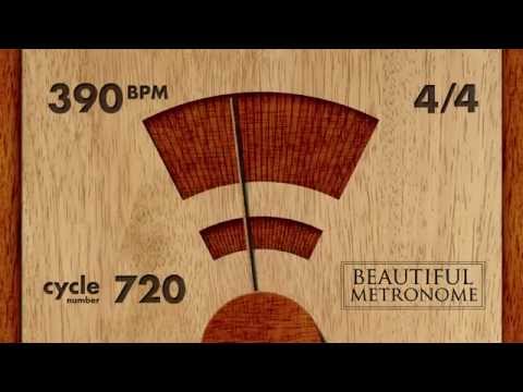 390 BPM 4/4 Wood Metronome HD