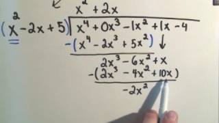 Long Division of Polynomials - A slightly harder example