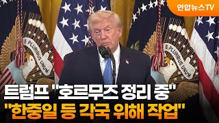 트럼프 한중일 등 각국 위해 호르무즈 정리 작업 중 / 연합뉴스TV (YonhapnewsTV)