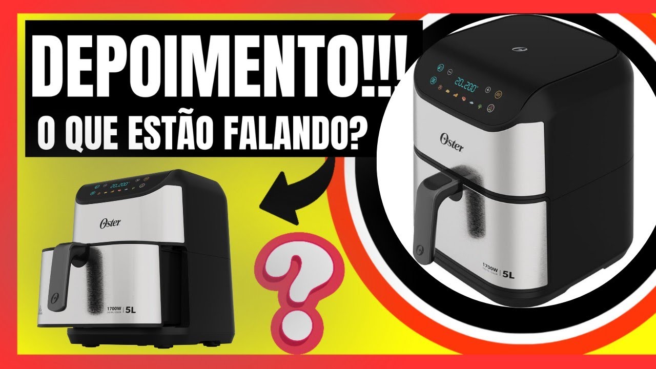 Miniatura da avaliação em vídeo de Fritadeira Digital Inox Oster 5L