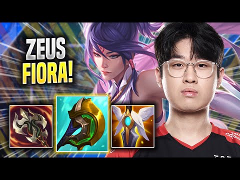 ZEUS IS A BEAST WITH FIORA! - T1 Zeus Plays Fiora TOP vs Sejuani! | Season 2022