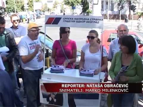 SNS Cukarica - TV "Sky+": Akcija podele "SNS Informatora", 07.09.2013.