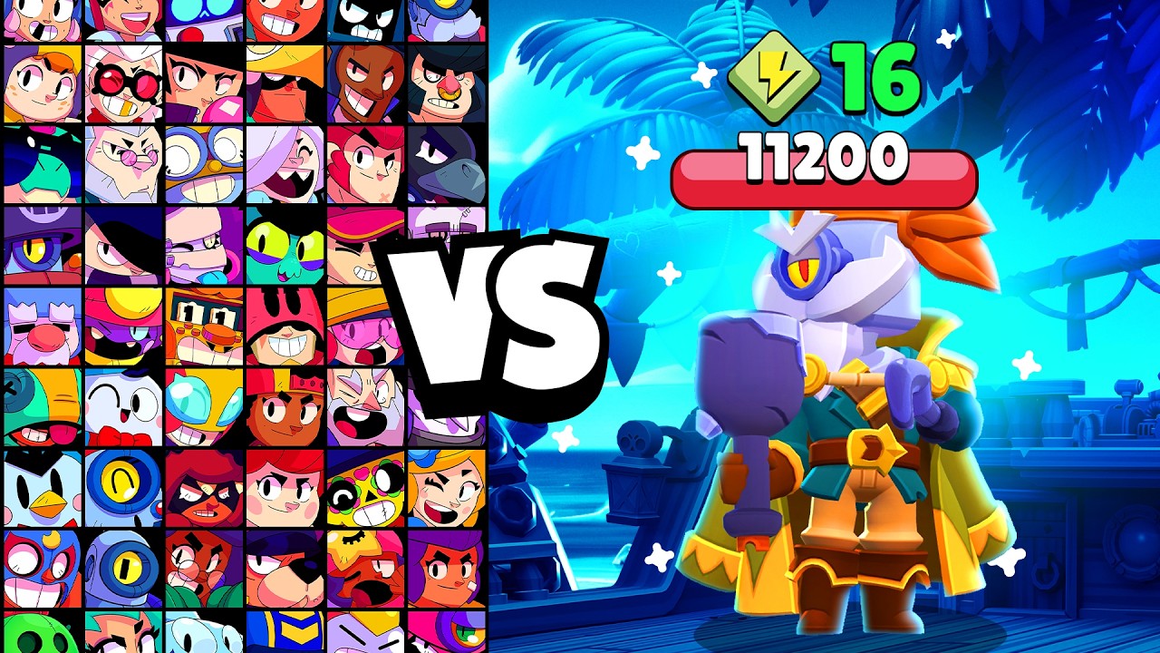 BUCCANEER BARLEY vs ALL BRAWLERS! With 16 POWER-UPs! | Brawl Stars