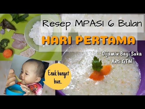 RESEP MPASI 6 BULAN | HARI PERTAMA | MENU LENGKAP ANTI GTM