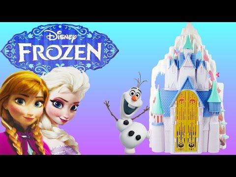 Disney Frozen 2 in 1 Castle & Ice Palace Playset For Princess Anna Queen Elsa Dolls Video