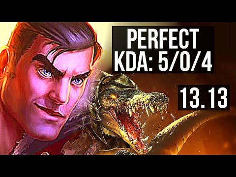 JAYCE vs RENEKTON (TOP) | 5/0/4, 1.4M mastery | NA Master | 13.13