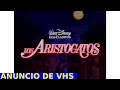 Anuncio Los Aristogatos 1970 VHS Comercial
