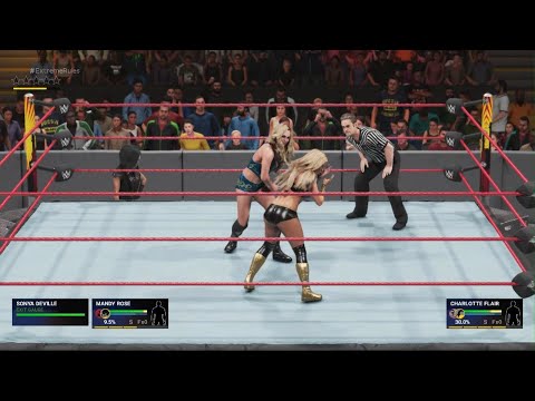WWE 2K19 Mandy Rose vs Charlotte Flair