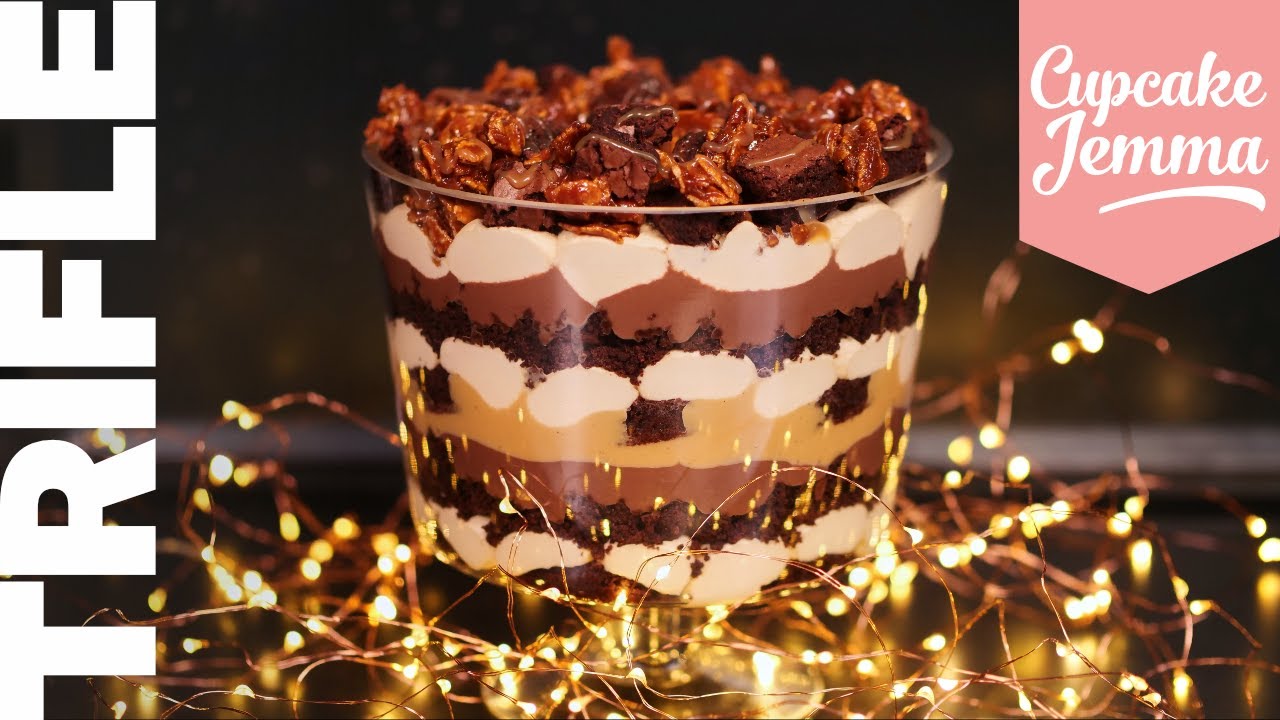Epic Chocolate Salted Caramel Trifle Recipe | Cupcake Jemma