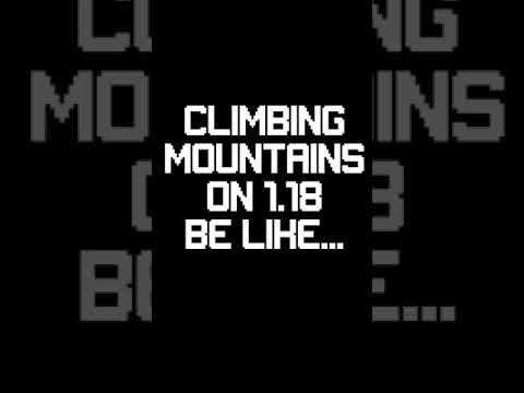 How to climb mountains on Minecraft 1.18 Caves & Cliffs Update Part 2 #shorts