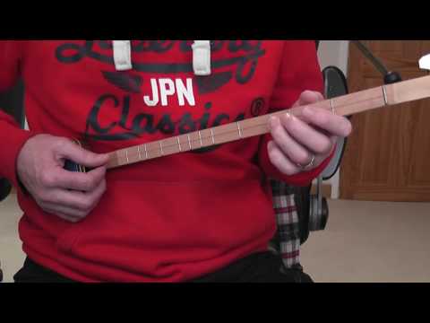 Go Tell Aunt Rhody In C major  - One String Guitar (Canjo) Tutorial