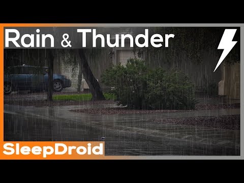 ►10 hours of Rain and Thunder Sounds for Sleeping in the Suburbs. (Lluvia para dormir)