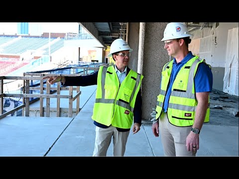 SMU Garry Weber End Zone Construction Tour