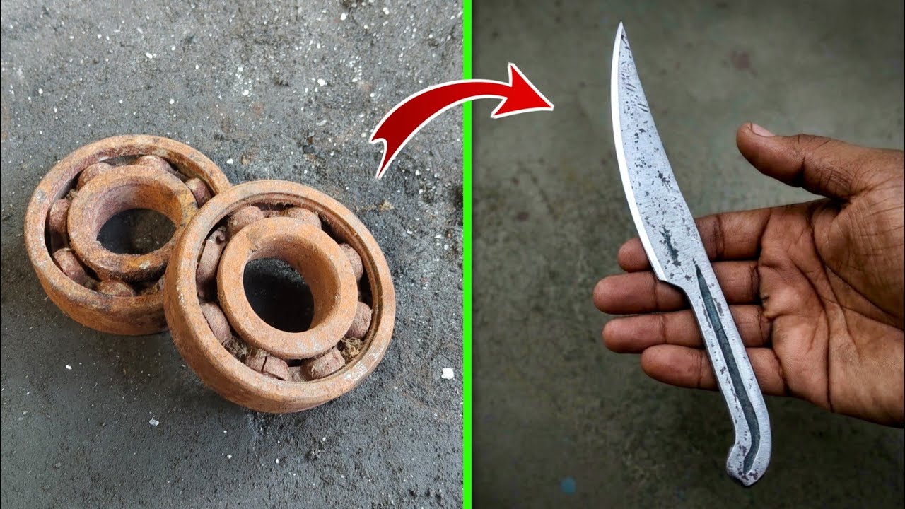Forging Knife From Old Bearing🔥| How To Make Knife | Chaku kaise Banane | Making A Knife | Chaku 