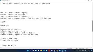 Download the video "Lesson2-SQL first query,real time example to write a query,rules to write a sql query,operators"