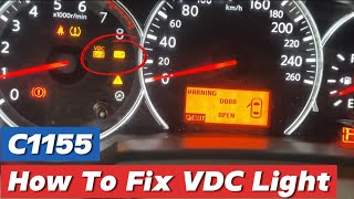 Nissan Altima 2011 How To Fix VDC Light || Slip Light #vdc #sliplight #c1155