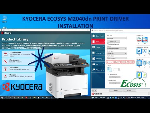 How to install Kyocera Print Driver , 2040 Driver , Non-genuine Toner , Windows 10 & 7 without CD