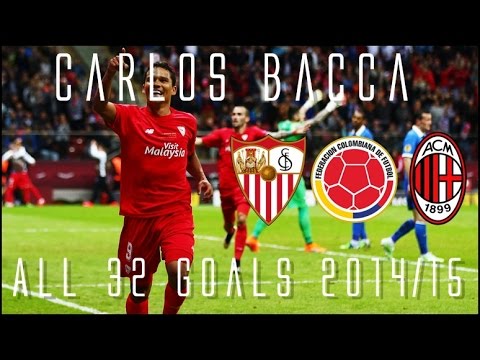 Carlos Bacca // AC MILAN's New Signing! // All 32 Goals for Sevilla & Colombia 2014/15 // HD