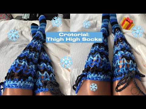 CROTORIAL 🧶: Thigh High Stocking/Socks | EASY | Gift Idea 🎁