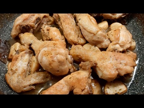 recette facile du poulet à l'ail - Spanish recipe garlic chicken