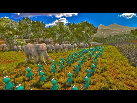 1.6 million Demon & Beast Army vs Naked Gun & Puppet Terrorist Force in Jungle area !! UEBS 2