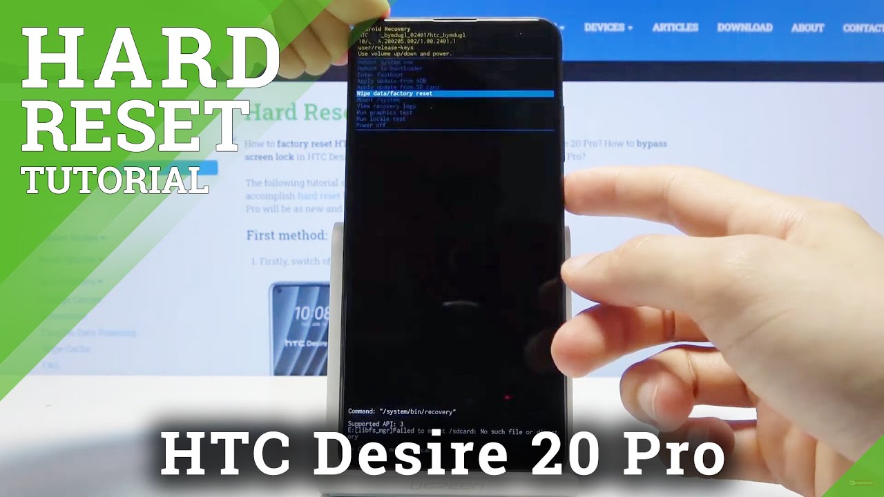 How to Hard Reset HTC Desire 20 Pro – Factory Reset via Recovery Mode / Remove Password