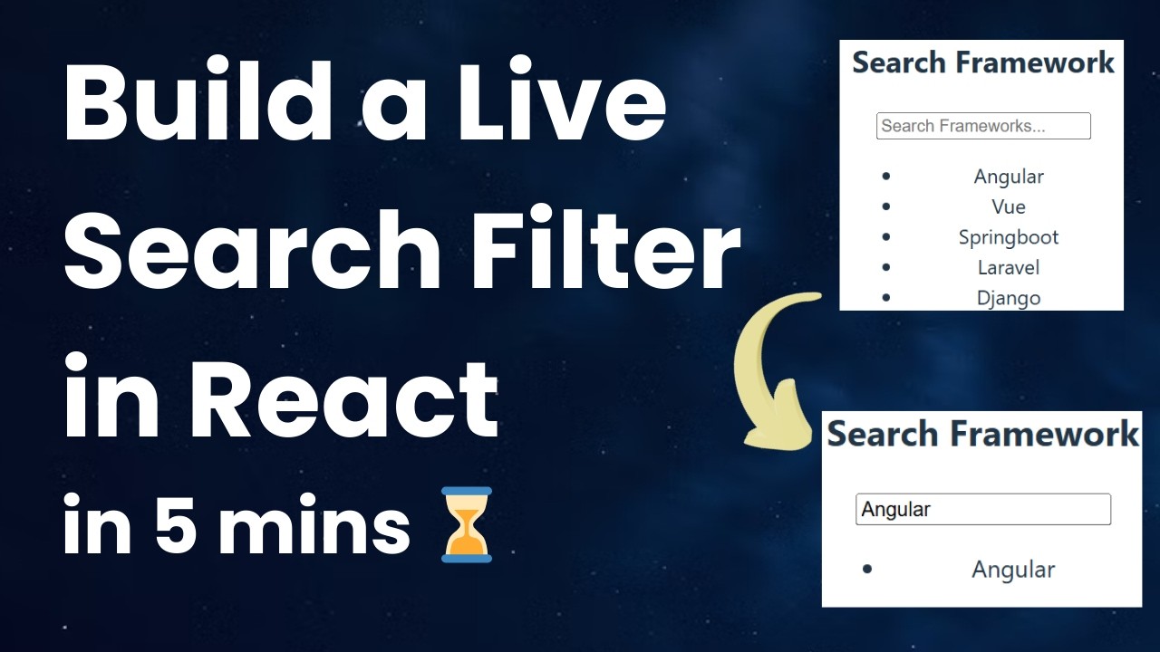 Build a Search Filter in React in 5 minutes! (Beginner Friendly) 🔍 #reactjs #frontendinterview