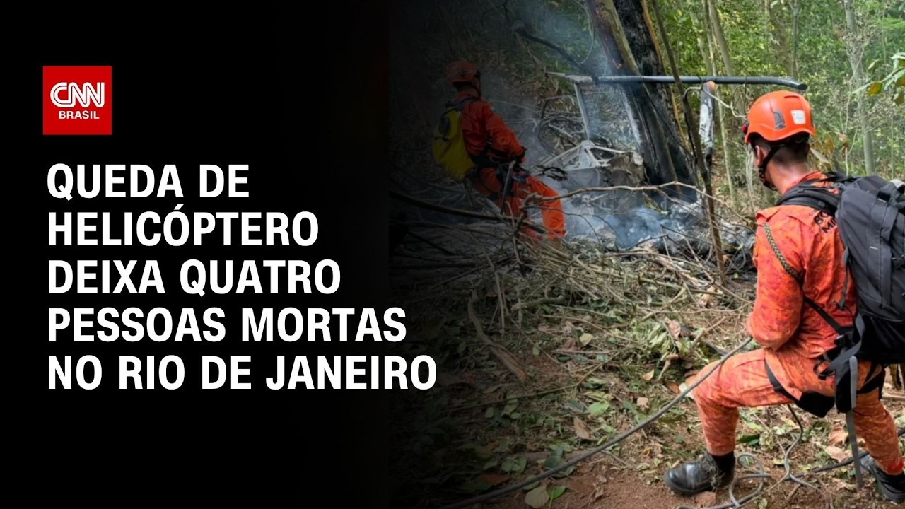 Queda de helicóptero no Rio de Janeiro deixa quatro mortos | AGORA CNN