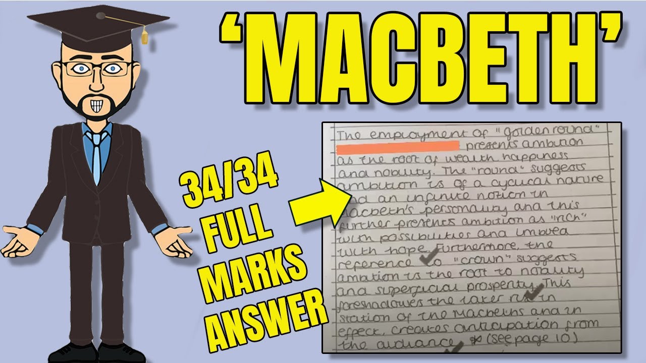 100% Full Marks Real Literature Exam Answer 3: 'Macbeth' (no spoilers!)