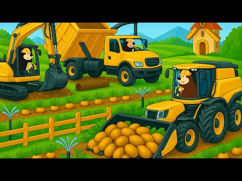 Building Farm Water System 💧🚜 | Growing Potato | Realistic Farming Animation