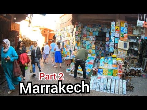 ⁴ᴷ MARRAKECH walking tour 🇲🇦 Medieval city and market, Morocco 4K (part 2)