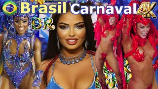 🇧🇷 4K Princesas Rio de Janeiro Carnaval, Iza Imperatriz Leopoldinense, Rei Momo, Rainha, Rio Brasil