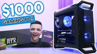 Insane $1000 Gaming PC Build 2019! [RTX 2060 & Ryzen 5 2600X w/ Benchmarks!]