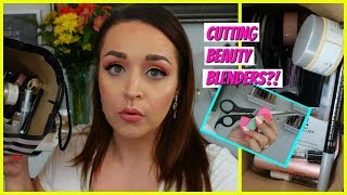 Tons of Makeup Empties & Cutting open Beauty Sponge! June 2019